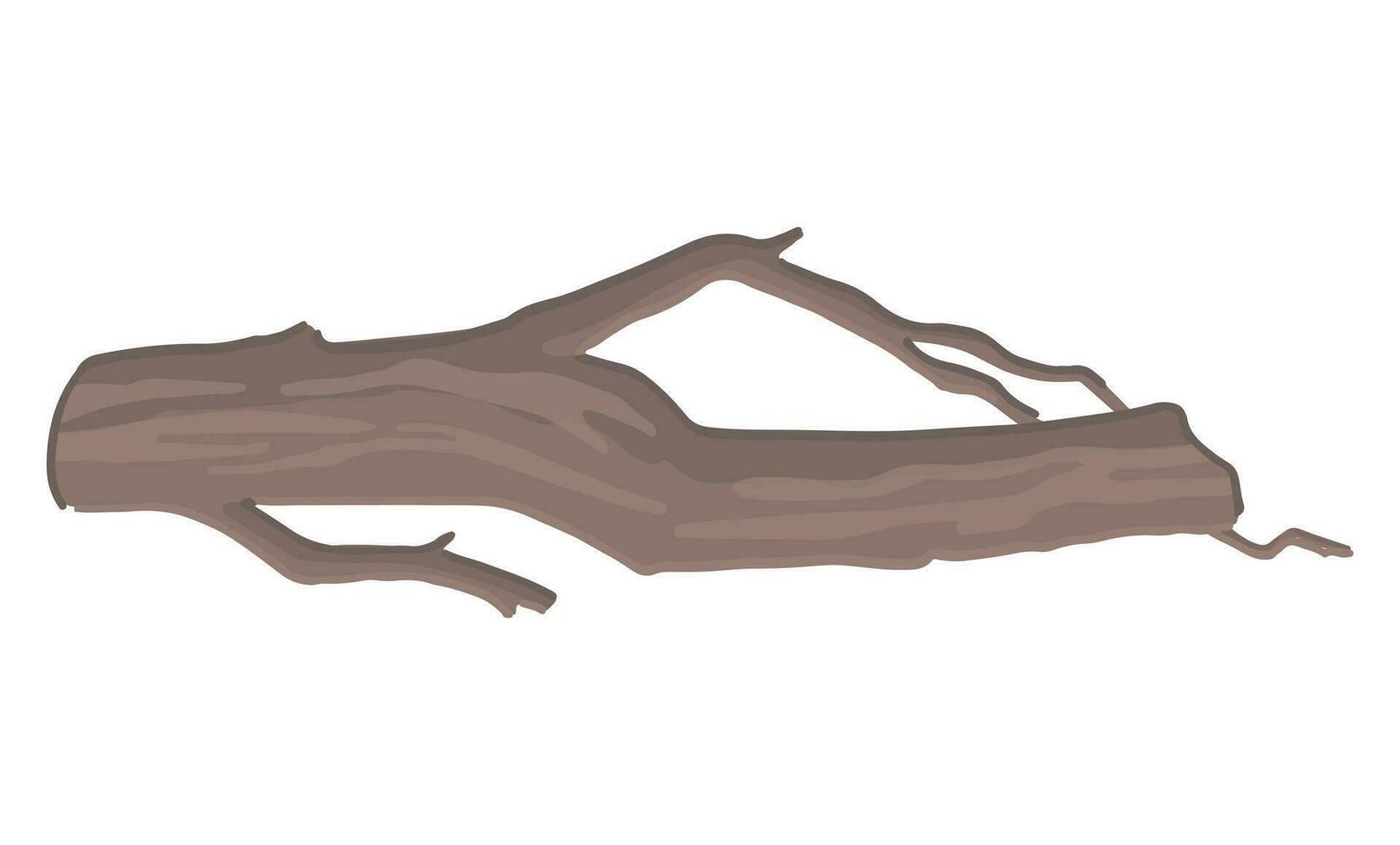 dibujos animados clipart de madera ramita. garabatear de natural árbol rama, bosque palo. contemporáneo vector ilustración aislado en blanco antecedentes.