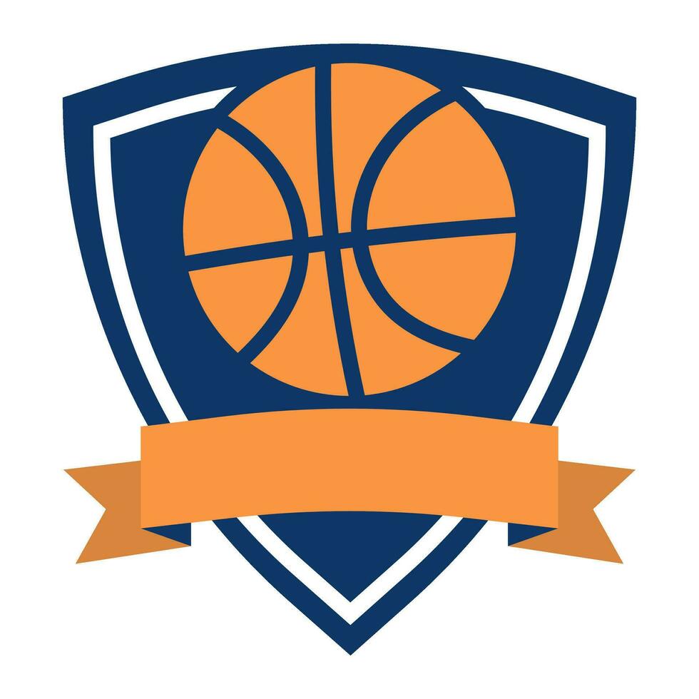 basketball emblem badge vector