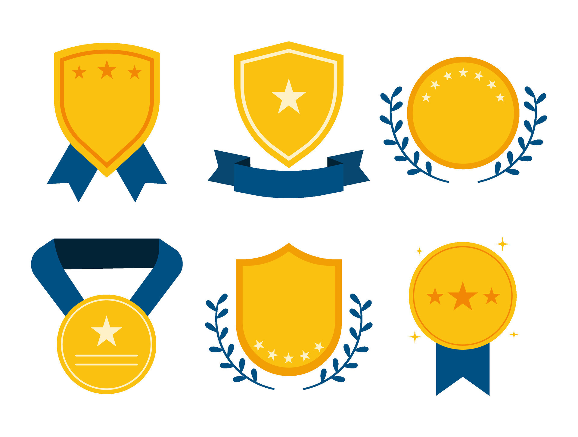 medal award winner set vector 29453022 Vector Art at Vecteezy