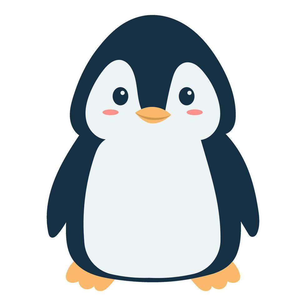 cute penguin winter vector illustration