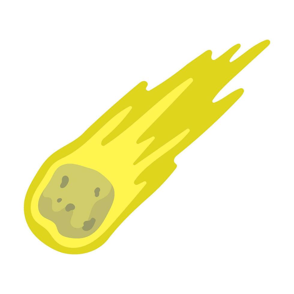 meteor asteroid vector illustration