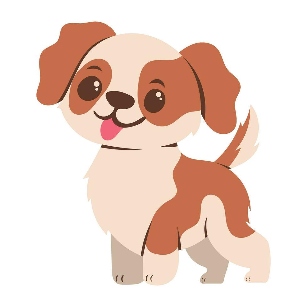 linda perro vector dibujos animados ilustración