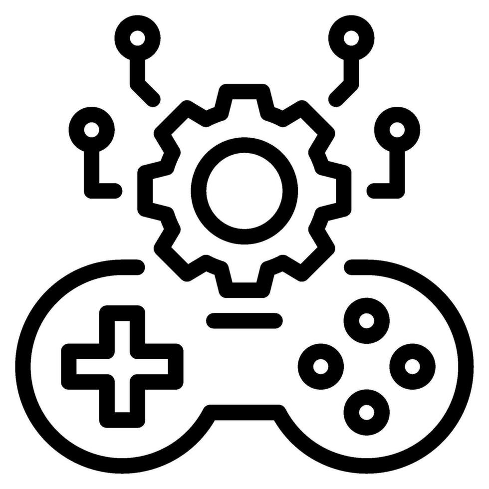 AI in Gaming icon vector