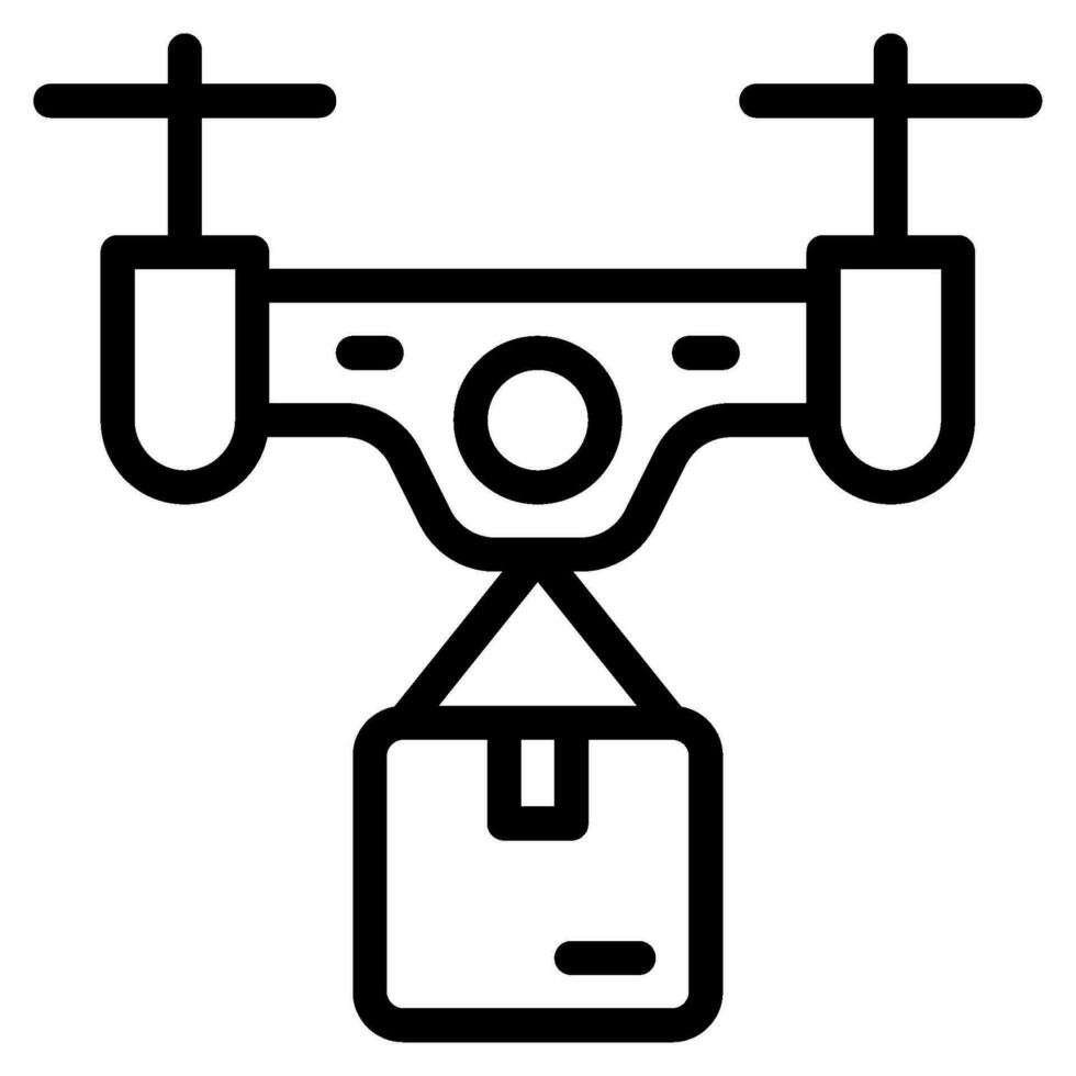 Drone delivery icon vector