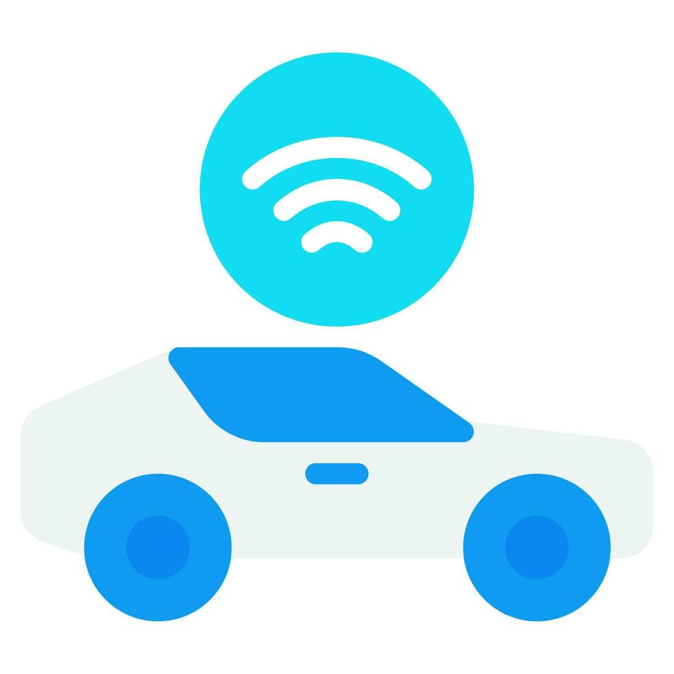 Autonomous car icon vector