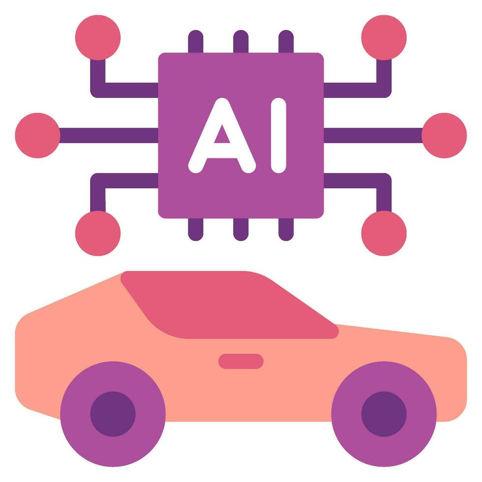 AI in Transportation icon vector