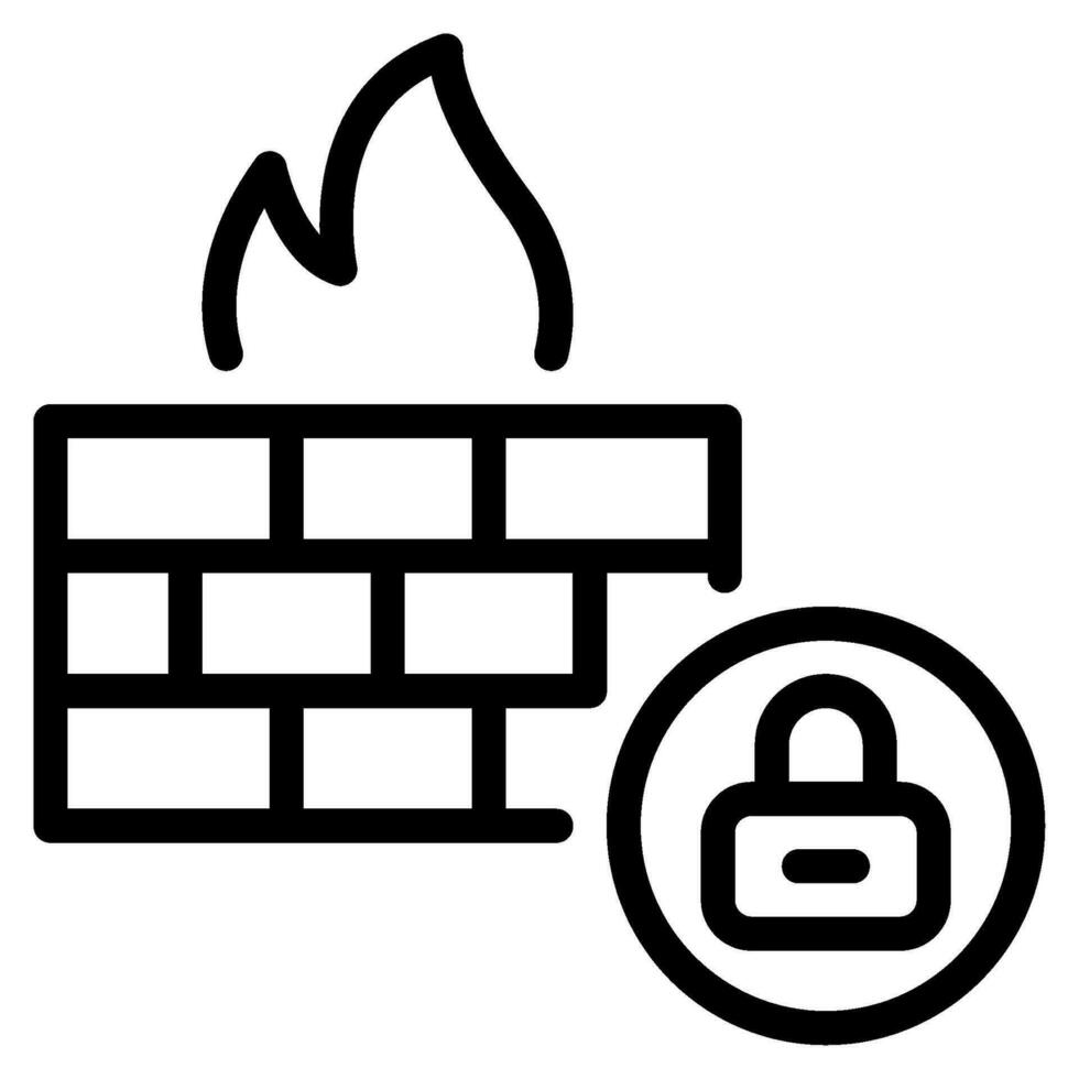 Data Firewall icon vector