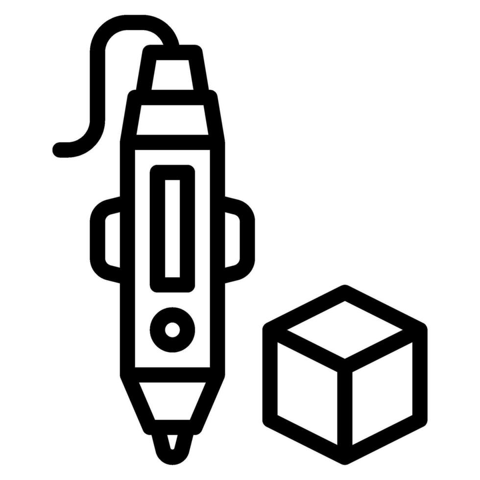 3d pen icon vector