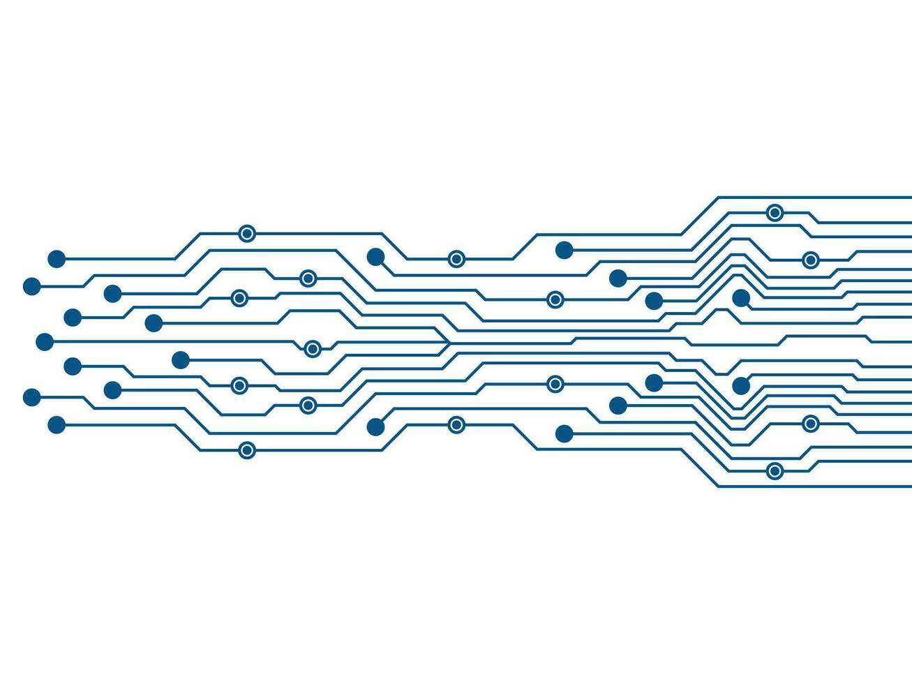Abstract futuristic circuit board technology background. Circuit board with various technology elements vector