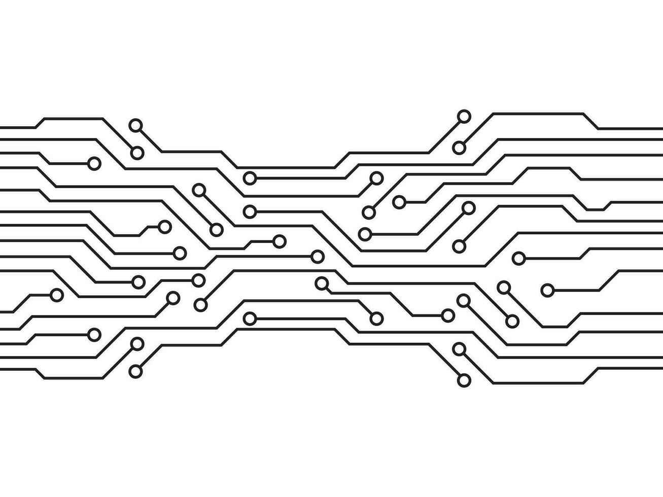 Abstract futuristic circuit board technology background. Circuit board with various technology elements vector