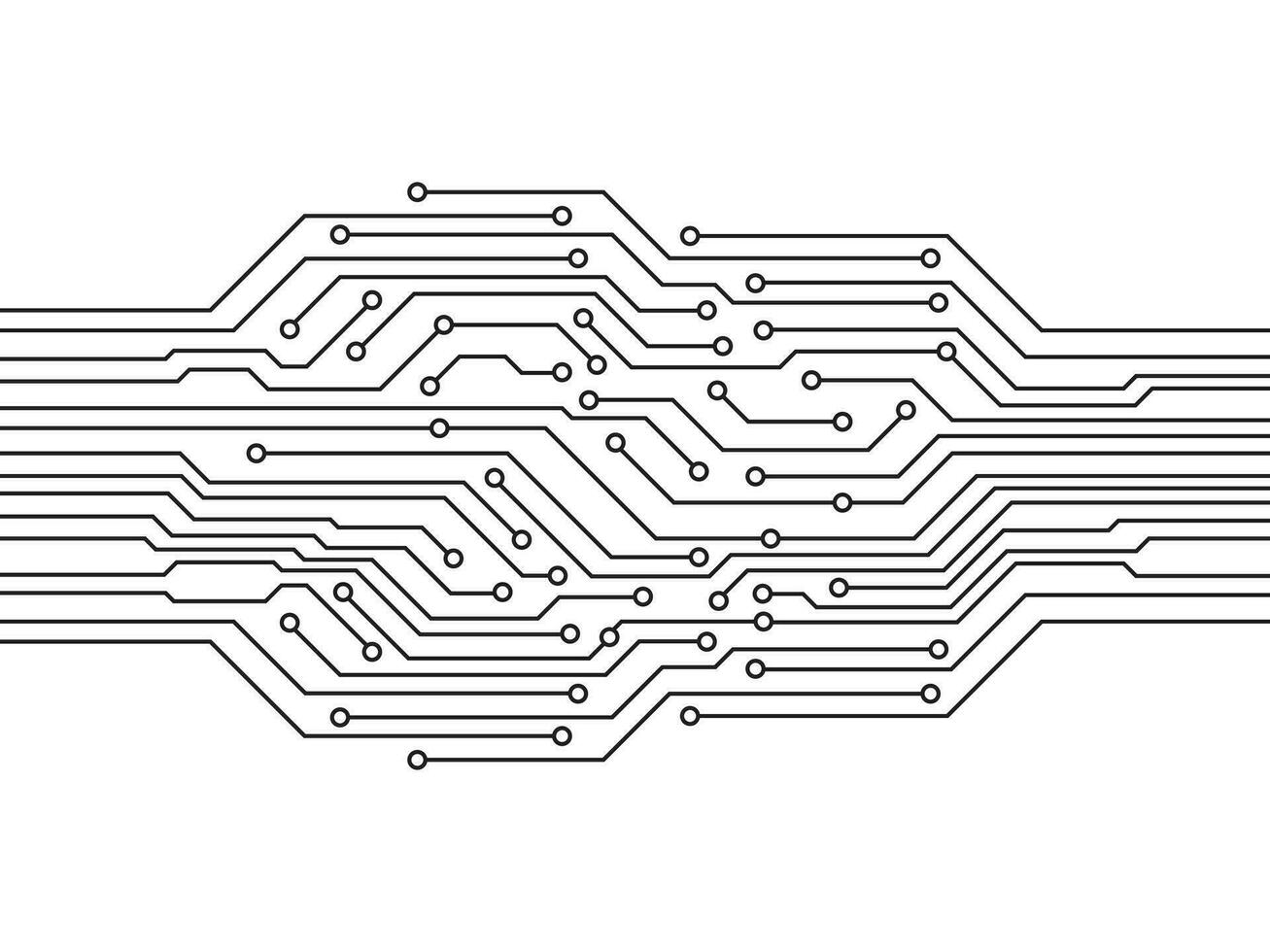 Abstract futuristic circuit board technology background. Circuit board with various technology elements. vector