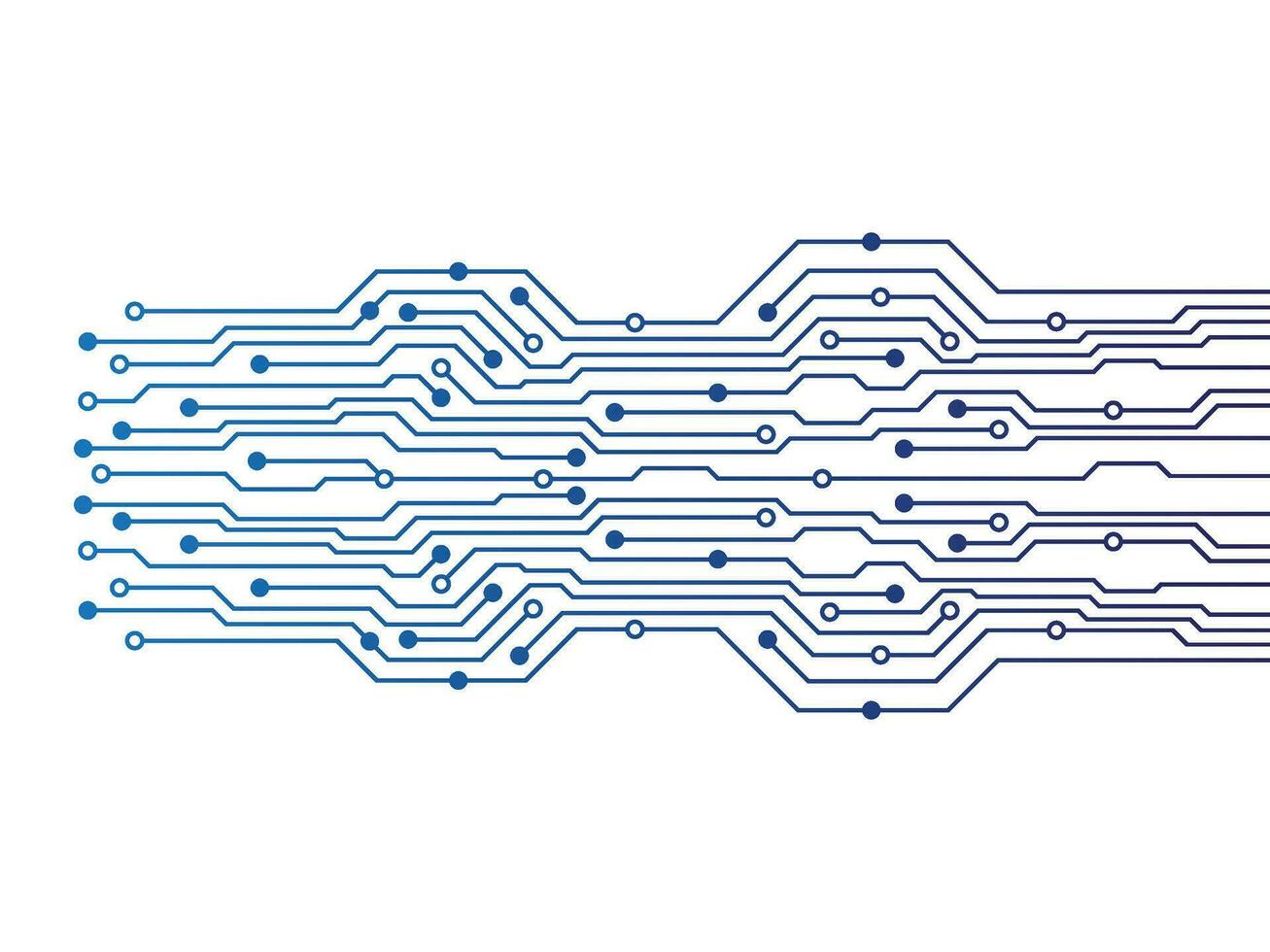Abstract futuristic circuit board technology background. Circuit board with various technology elements. vector
