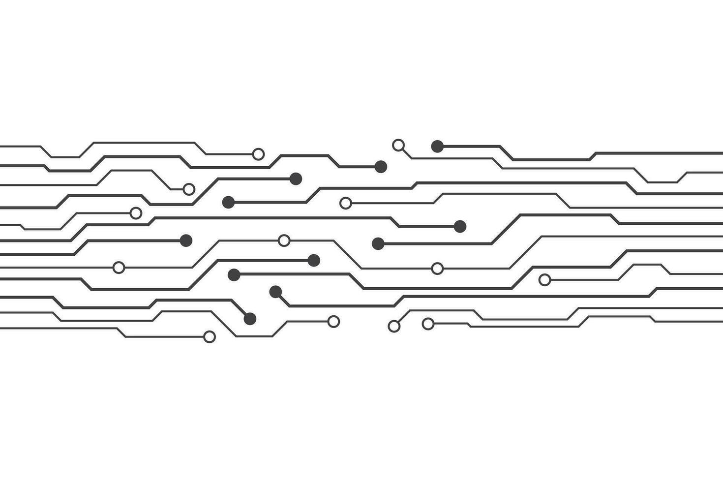 Abstract futuristic circuit board technology background. Circuit board with various technology elements vector