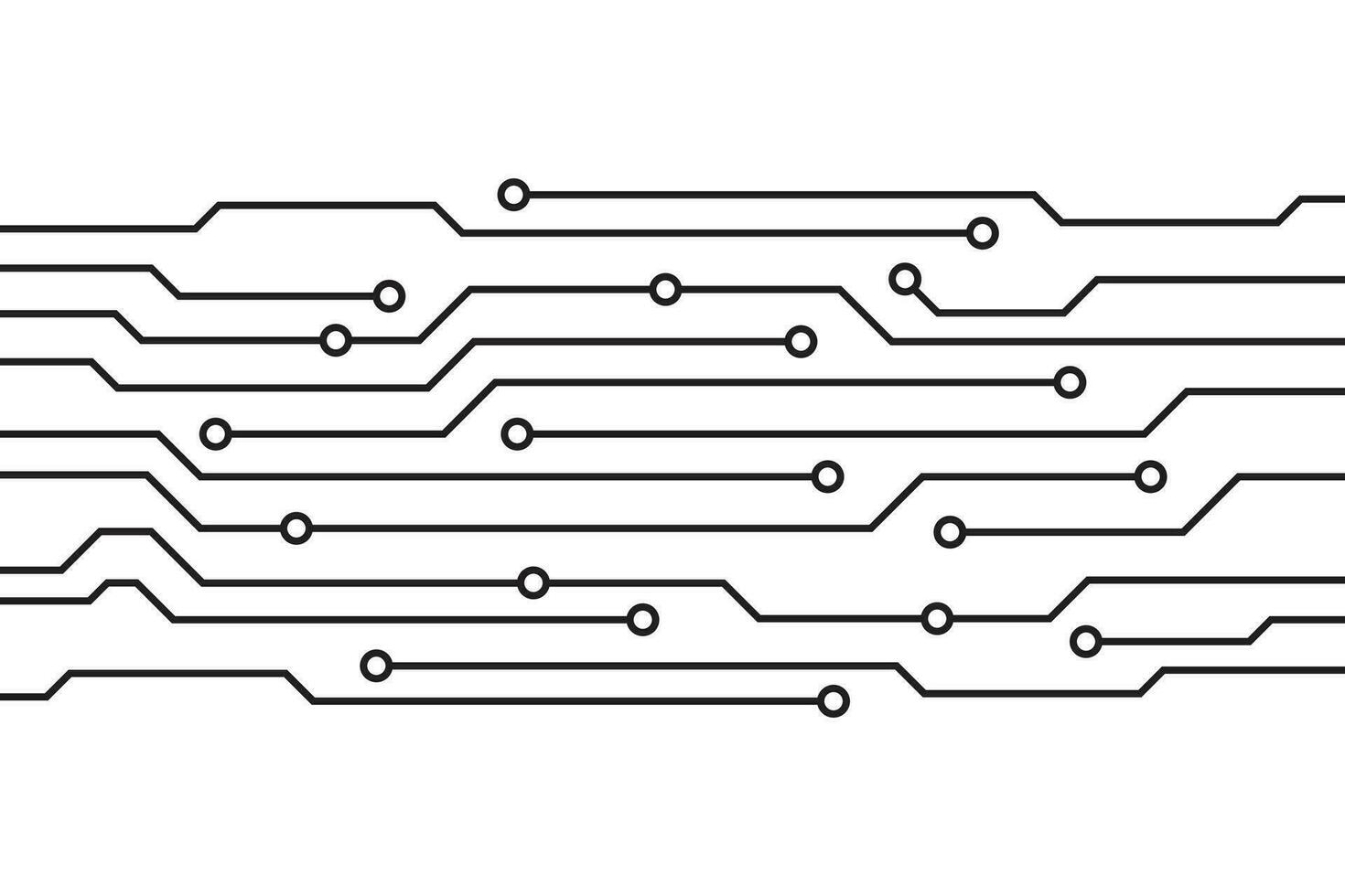 Abstract futuristic circuit board technology background. Circuit board with various technology elements vector