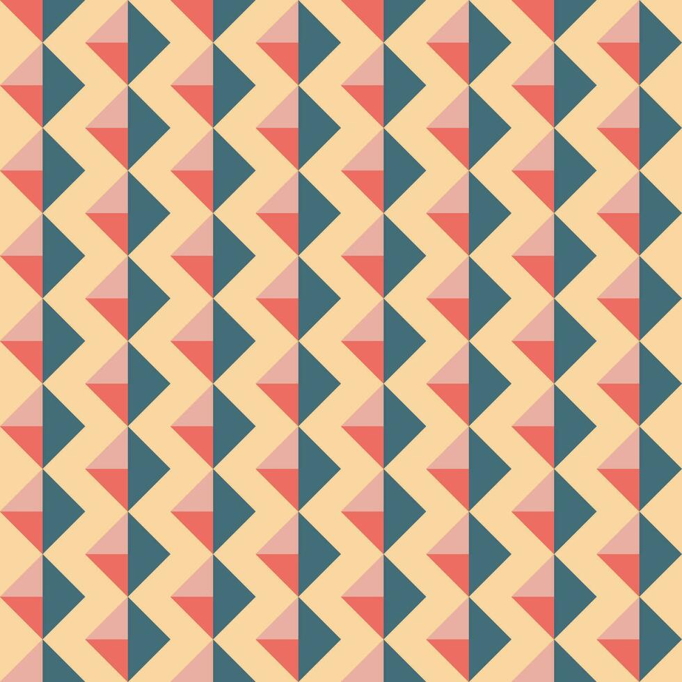 Retro colorful abstract geometric vector seamless pattern. Colorful funky repeating pattern in 60s style. Perfect for wallpapers, backgrounds, textile, fabric.