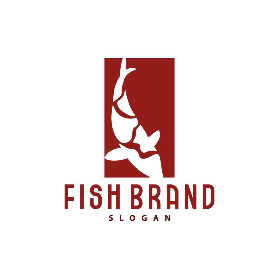 Koi Fish Logo Simple Design Vector Illustration