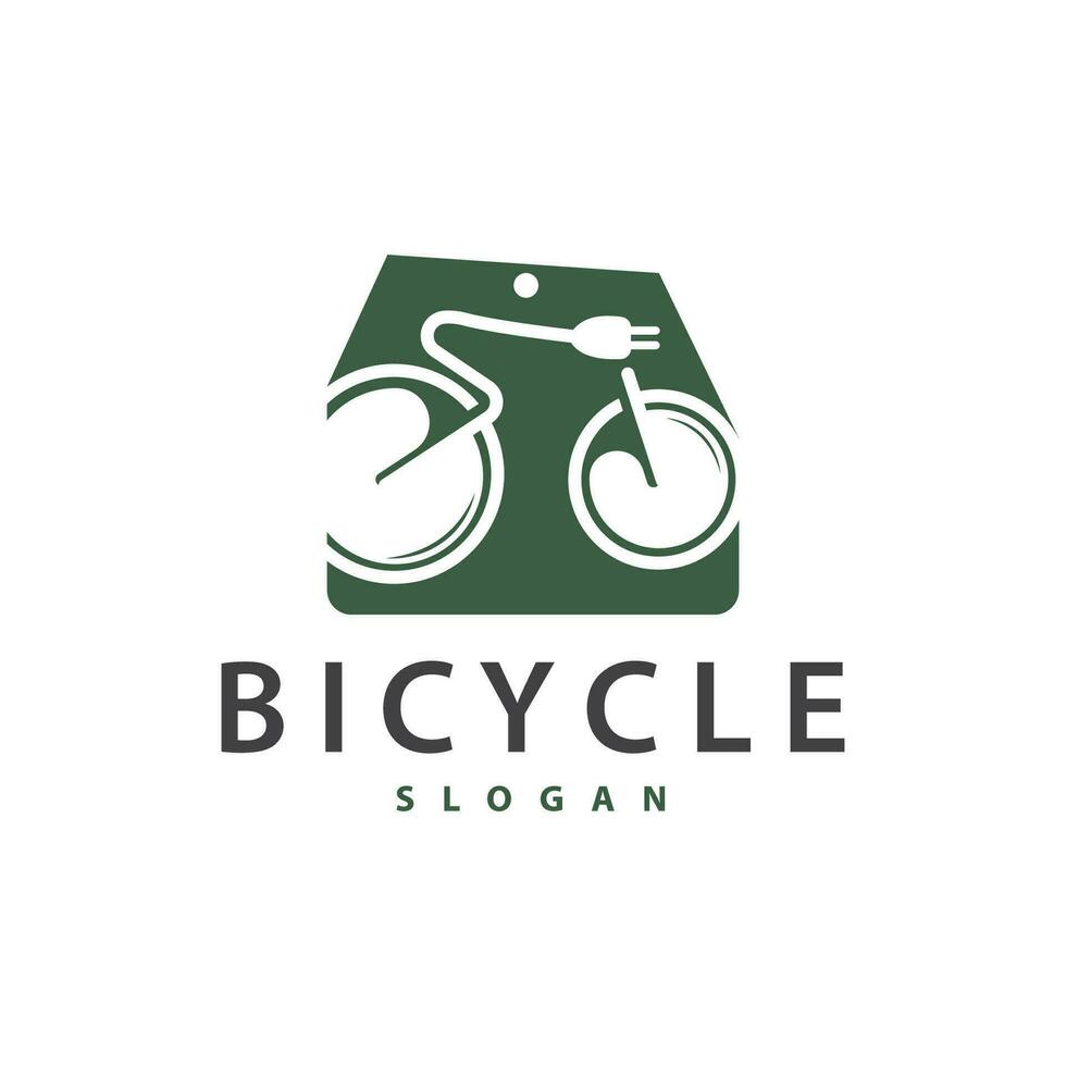 bicicleta logo diseño modelo minimalista ilustración vector