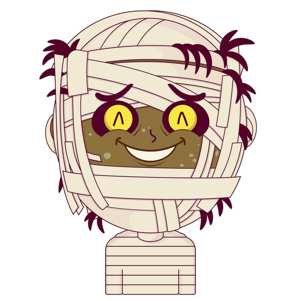 mummy smile face cartoon cute vector