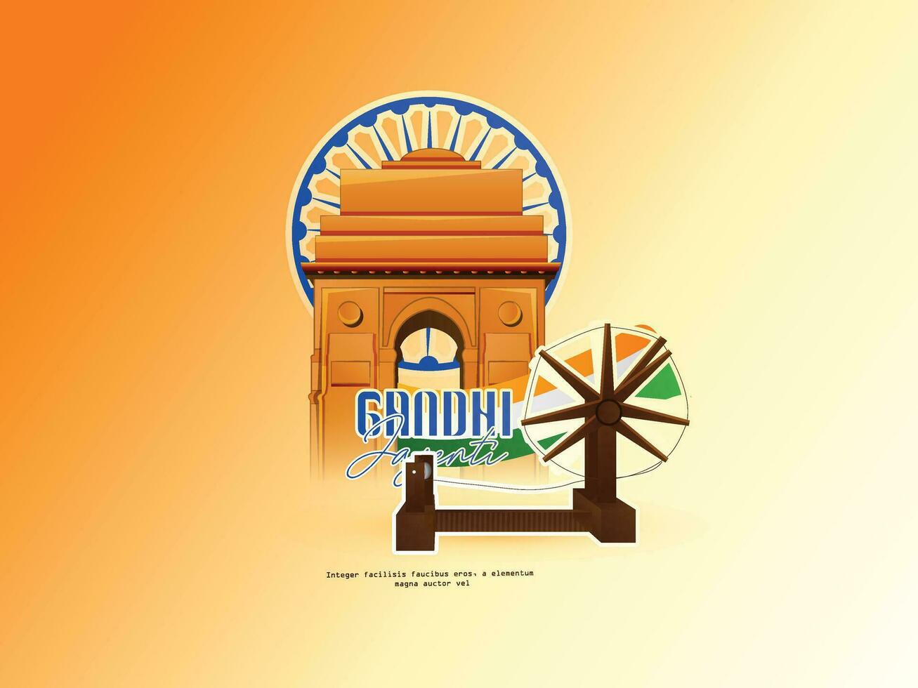 happy Gandhi Jayanti vector illustration design