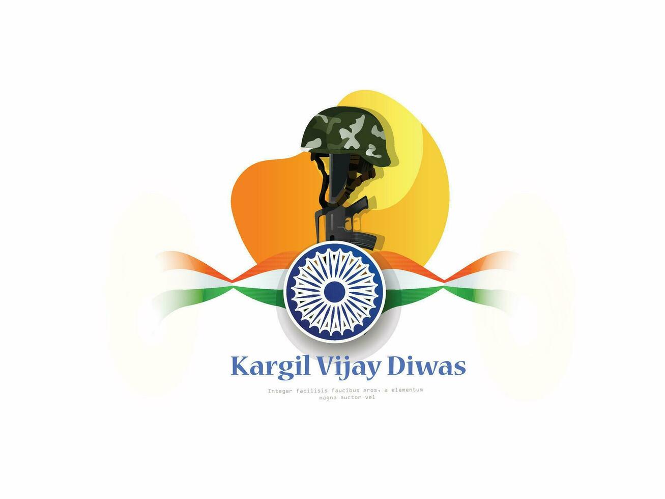 kargil vijay diwas. People remembring and celebrating victory day of indian army vector