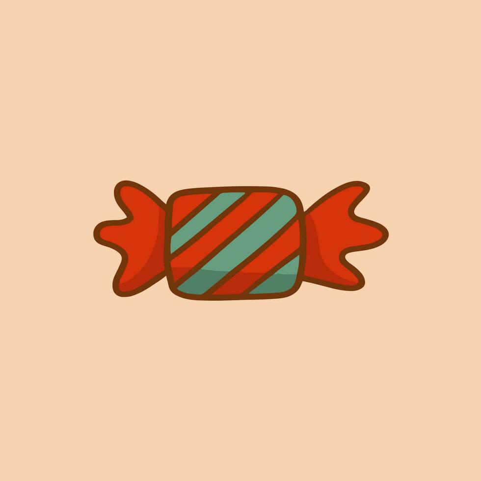 Christmas Candy Cane Symbol. Social Media Post. Christmas Decoration Vector Illustration.