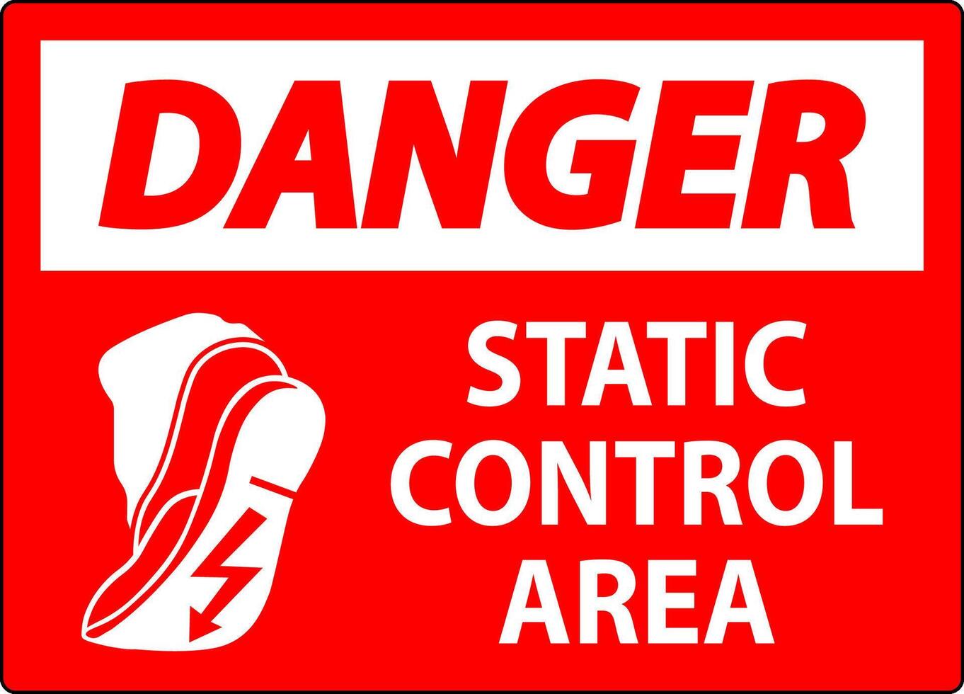 Danger Sign Static Control Area vector