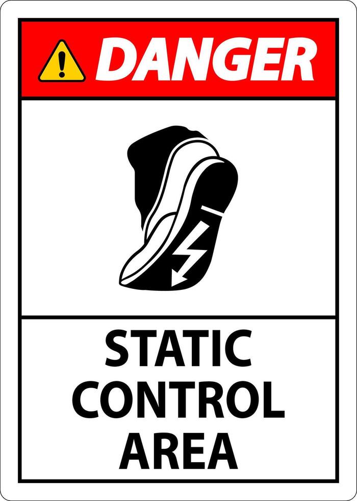 Danger Sign Static Control Area vector