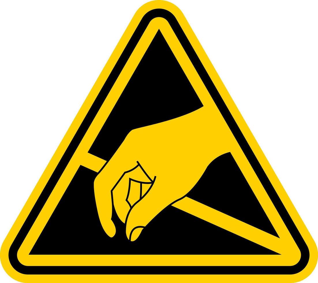 Warning Sign Static Sensitive Hazard Symbol vector