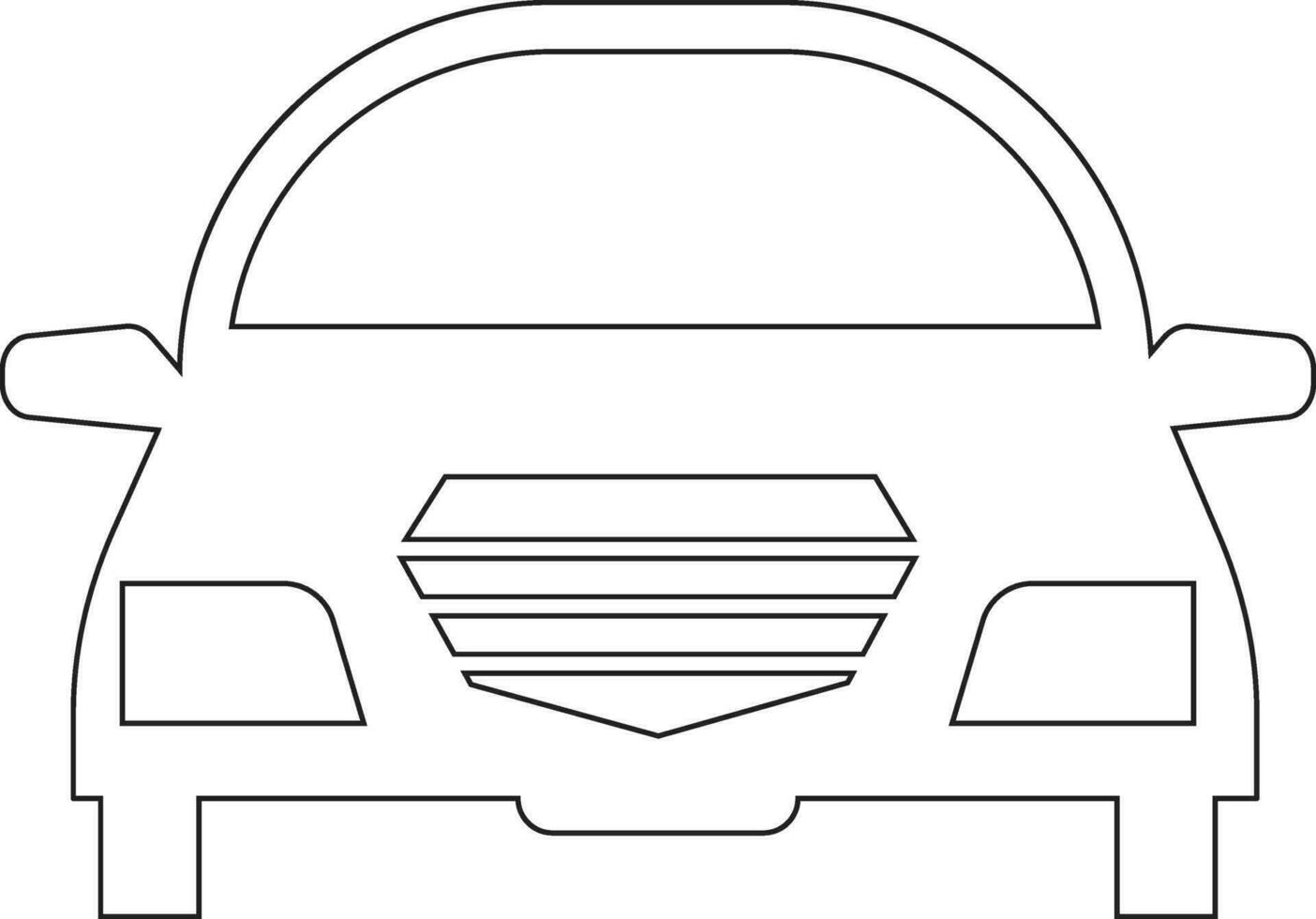 Car line icon design vector