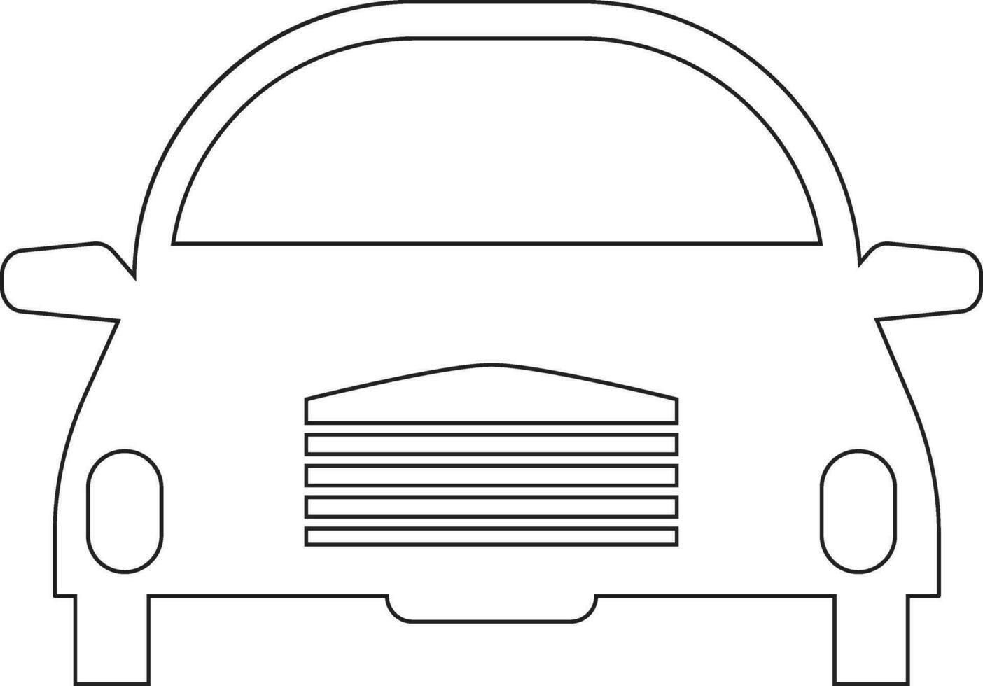 Car line icon design vector