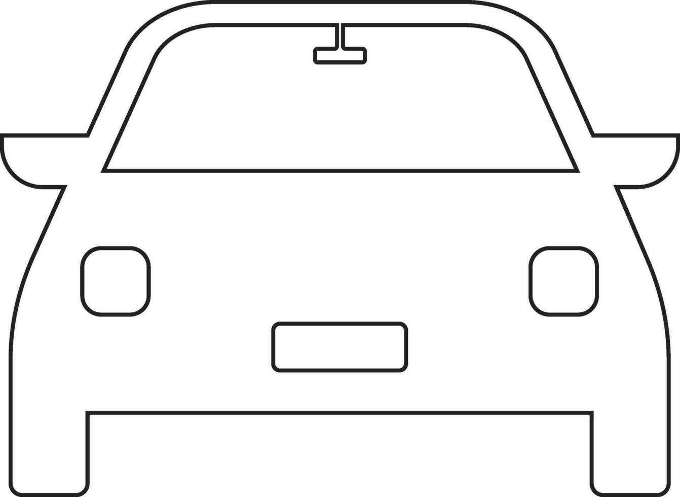 Car line icon design vector