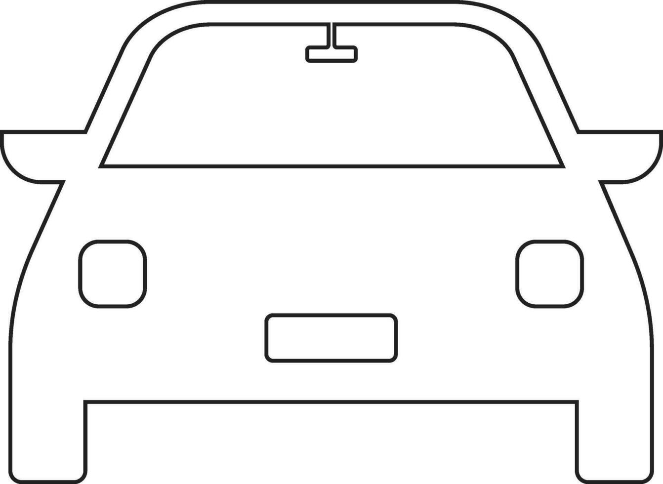 Car line icon design vector