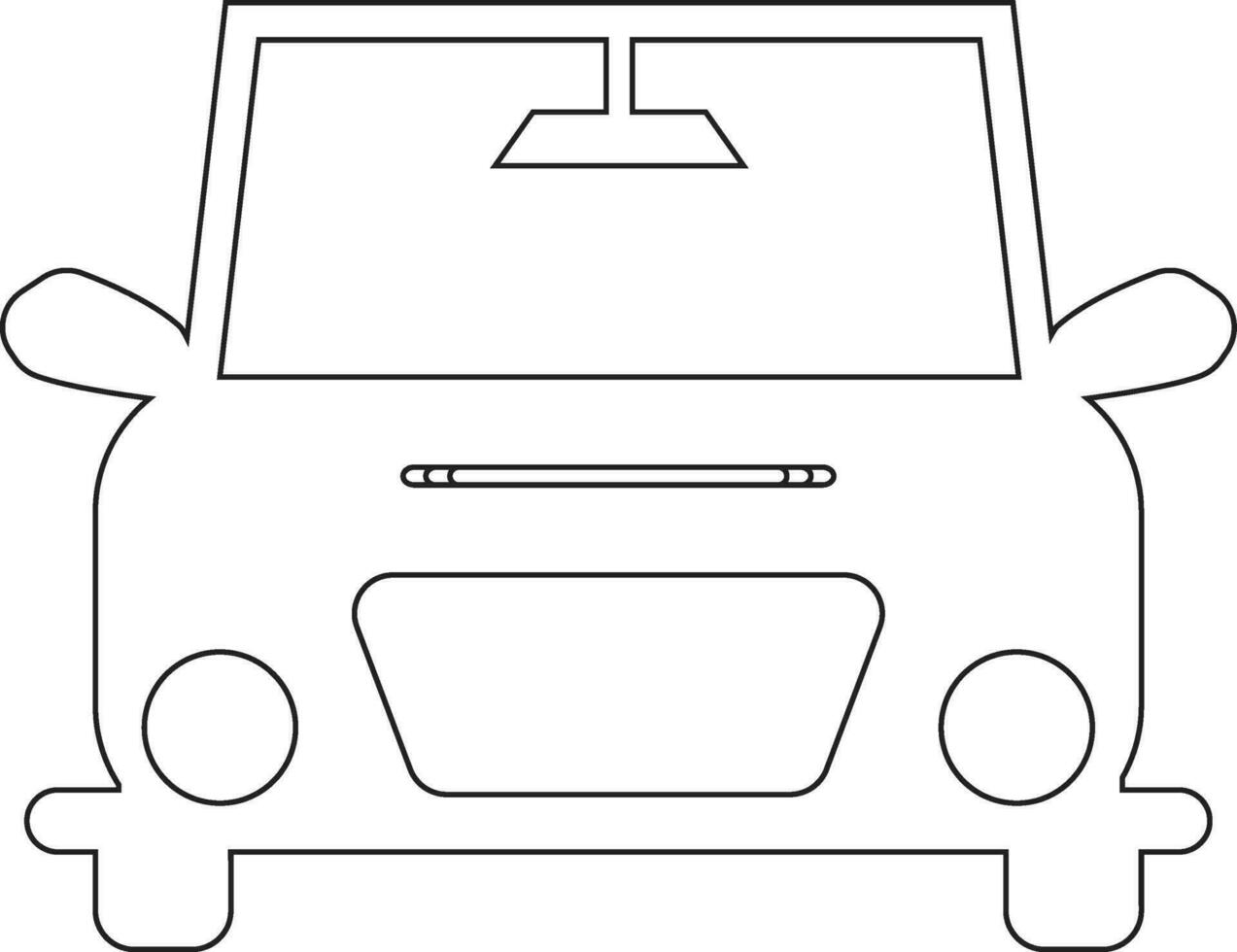 Car line icon design vector