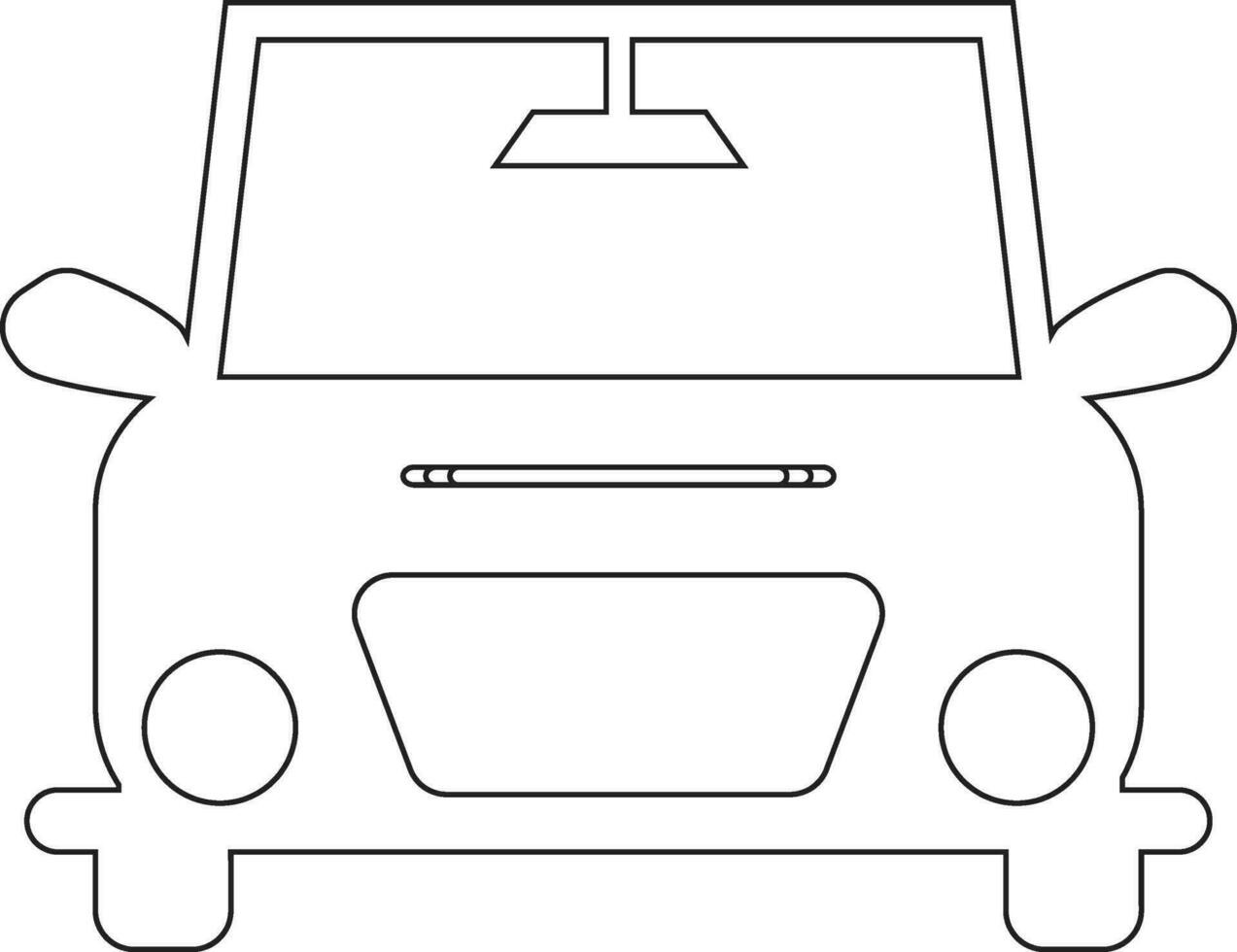 Car line icon design vector