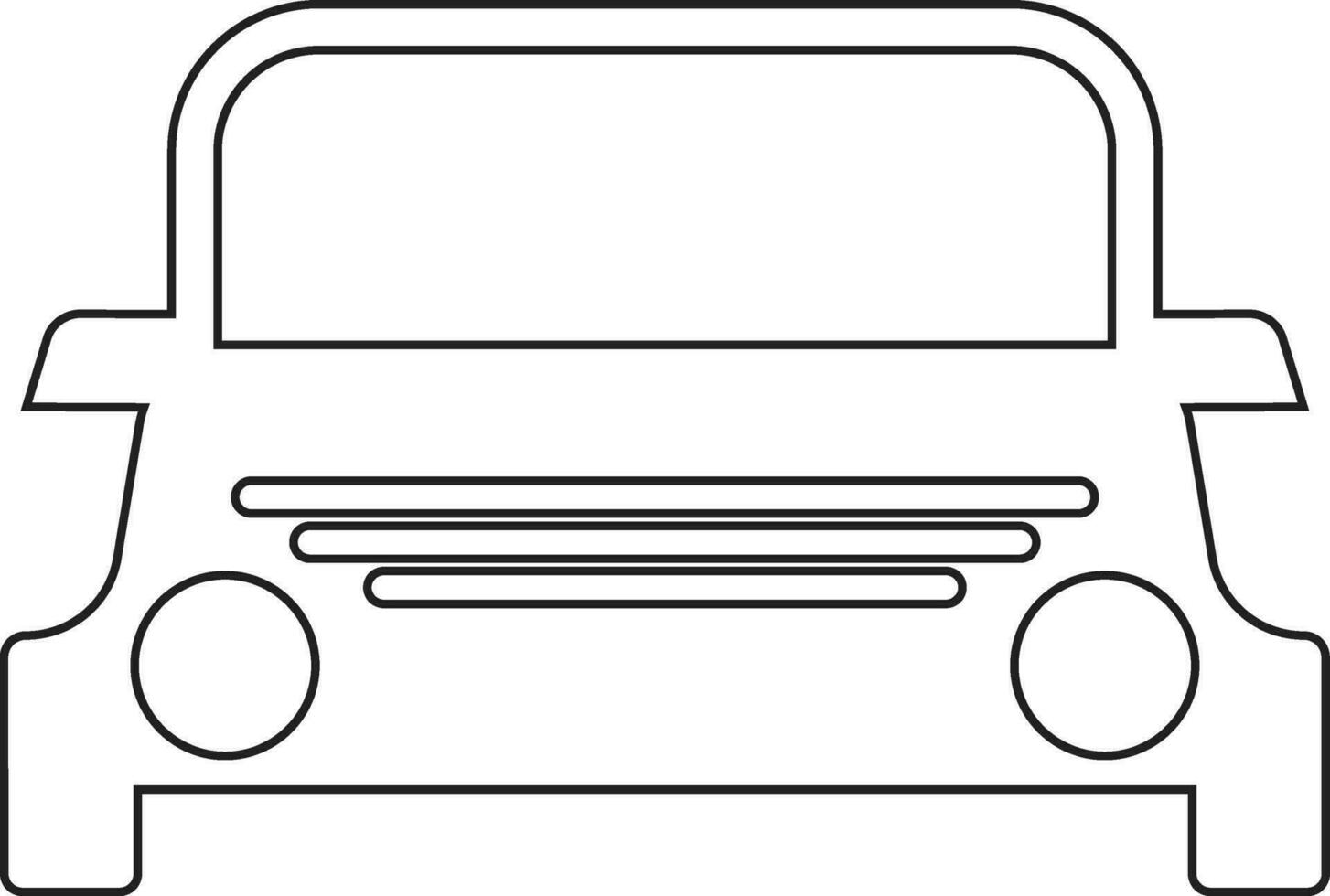 Car line icon design vector