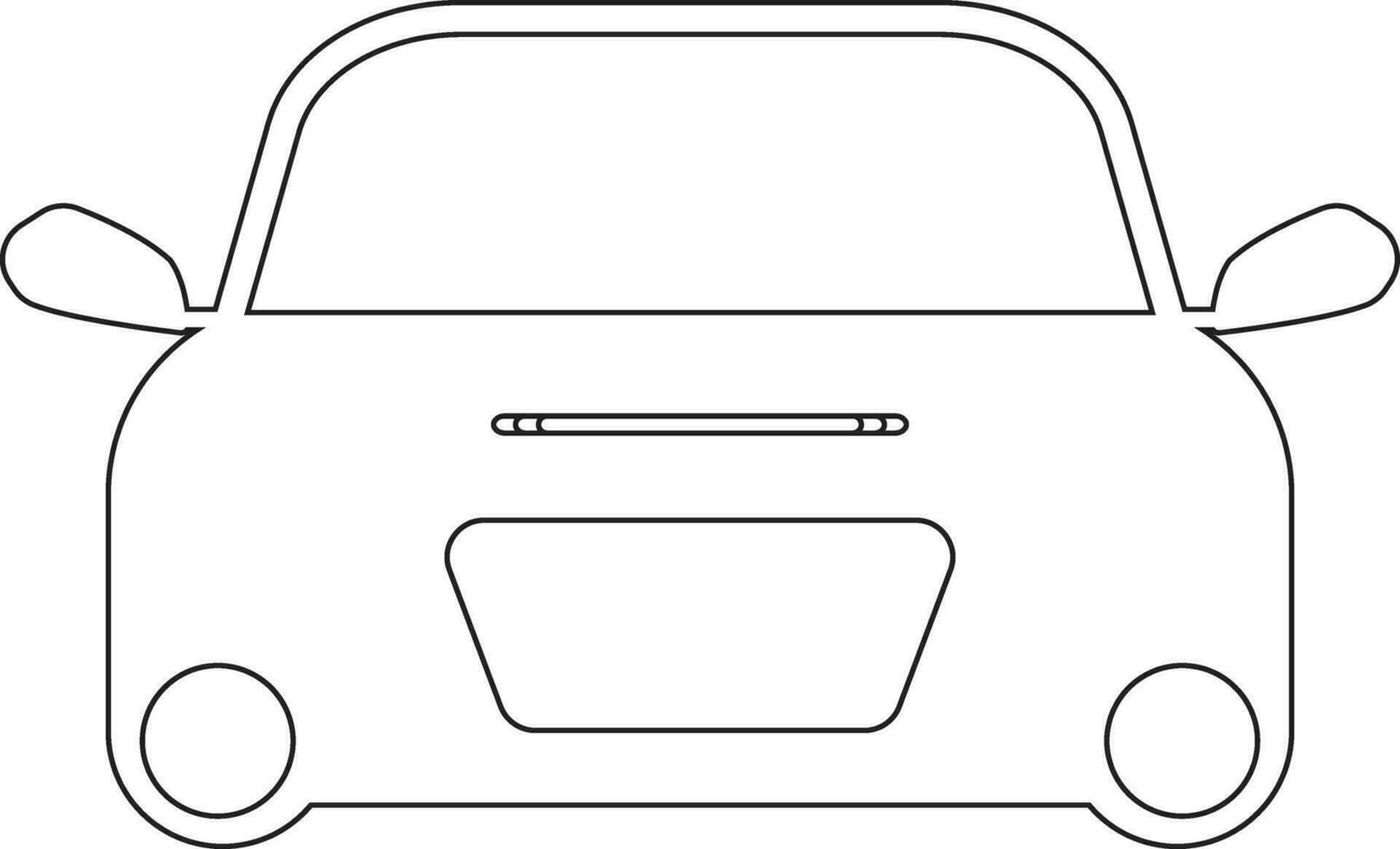 Car line icon design vector