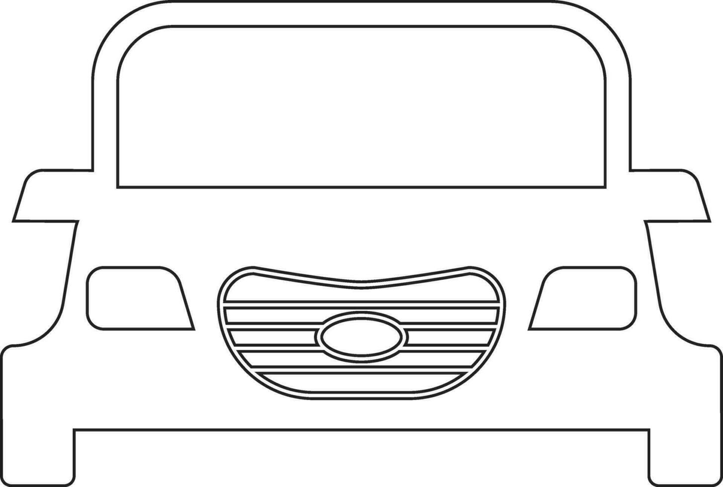 Car line icon design vector