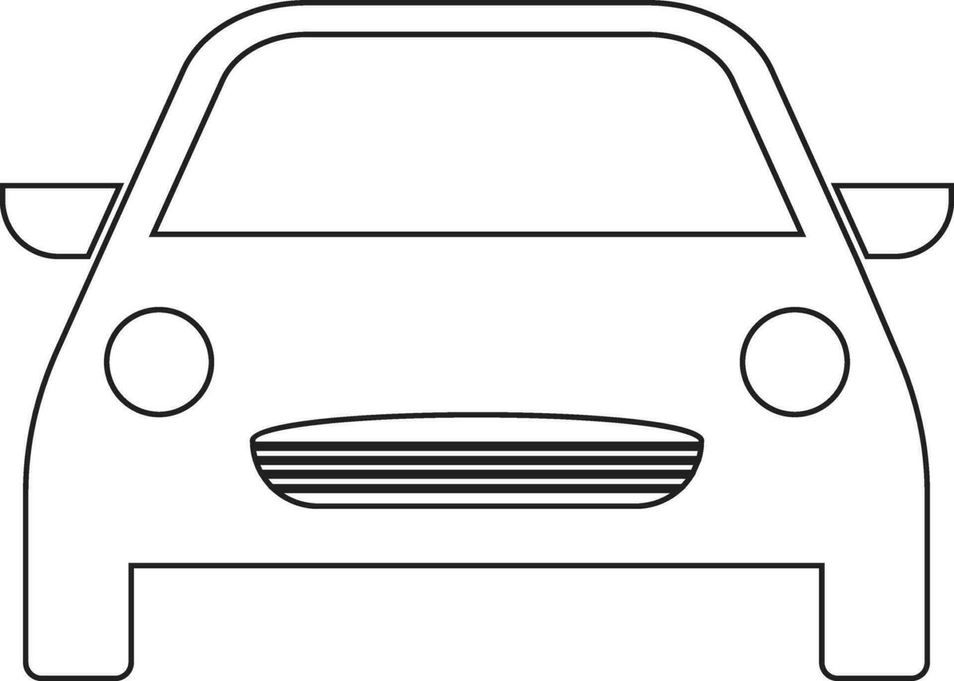 Car line icon design vector