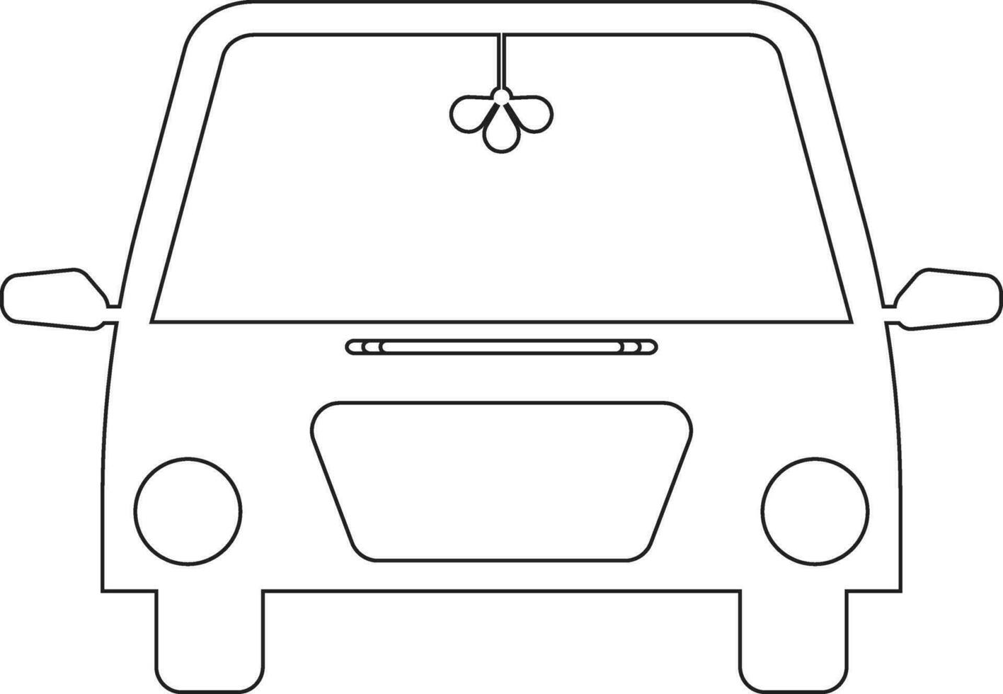 Car line icon design vector
