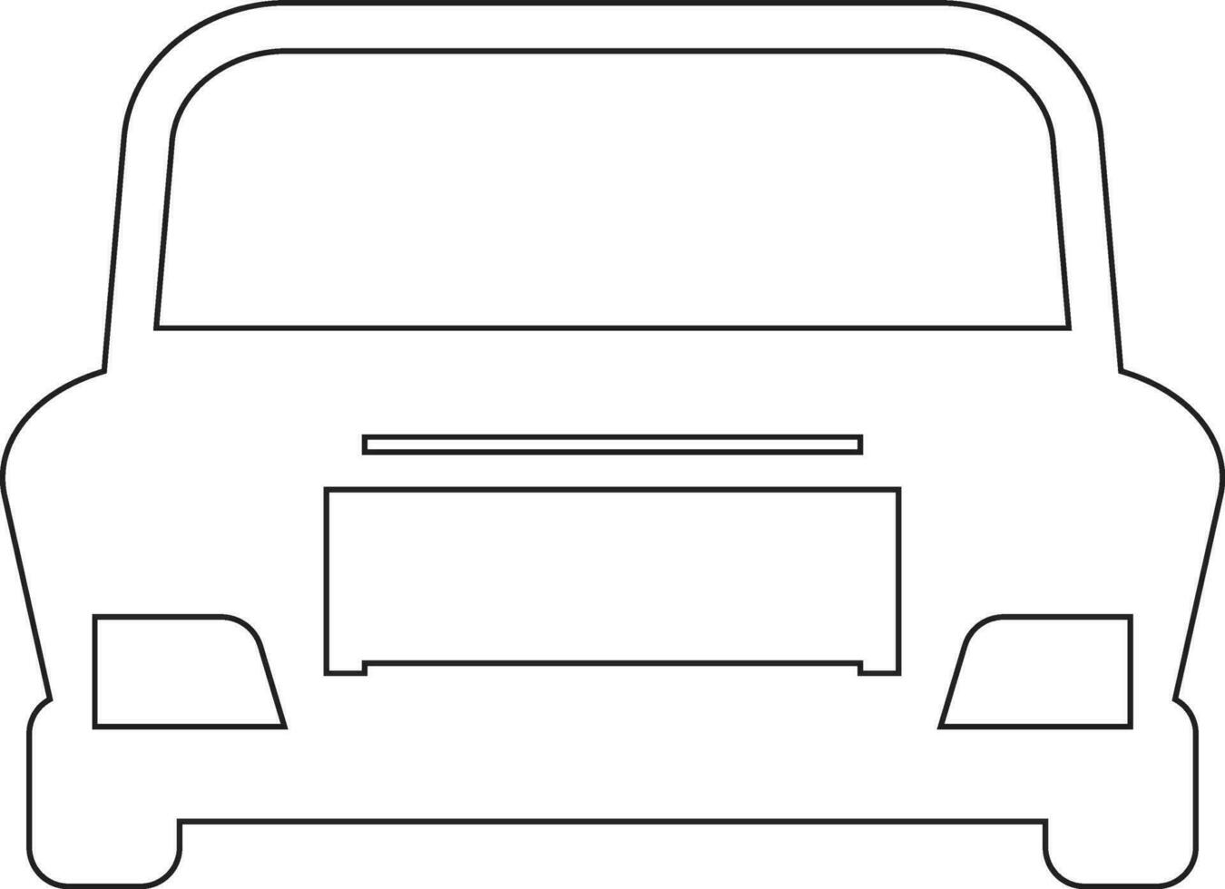 coche línea icono diseño vector