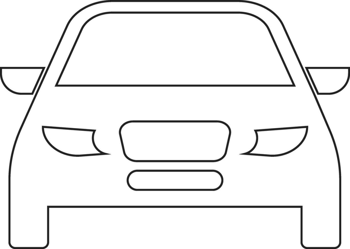 Car line icon design vector