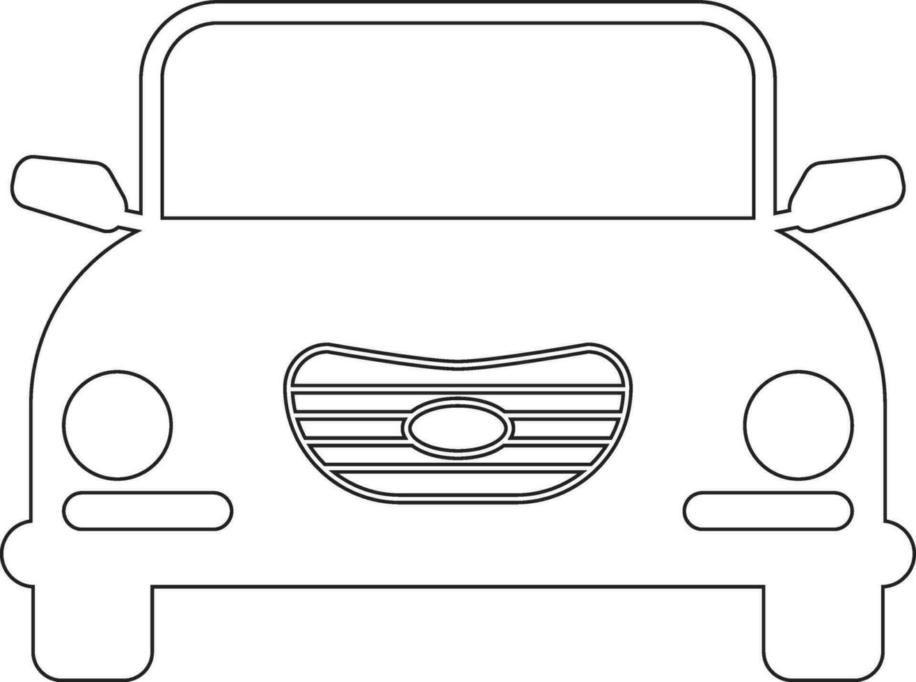 Car line icon design vector