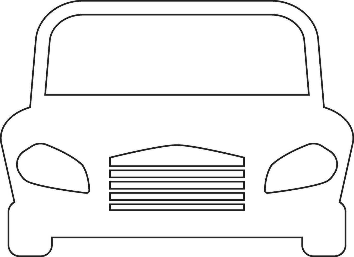 Car line icon design vector