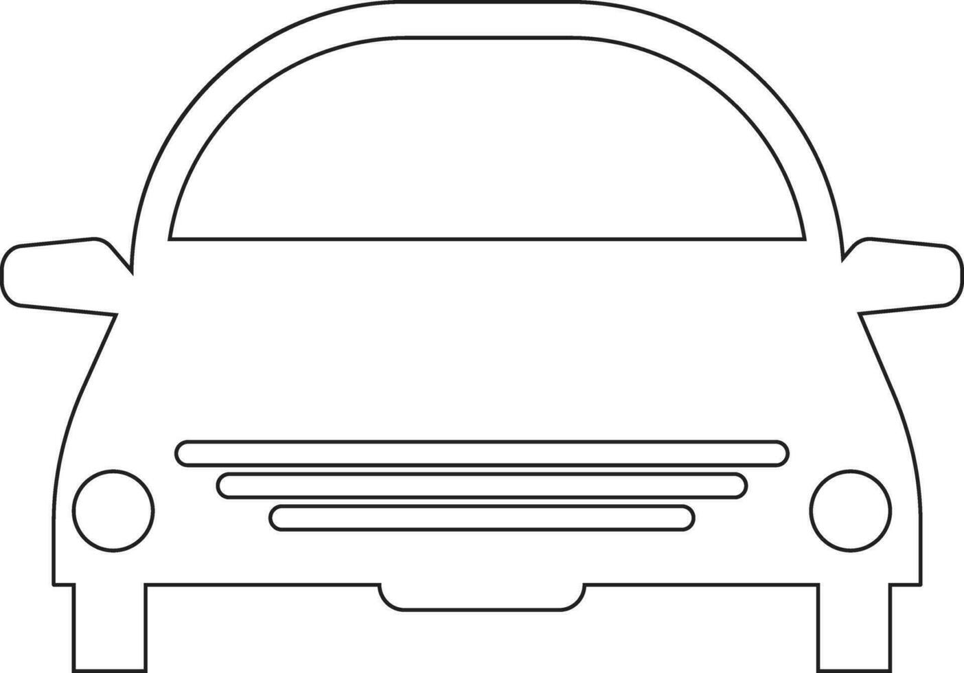 Car line icon design vector