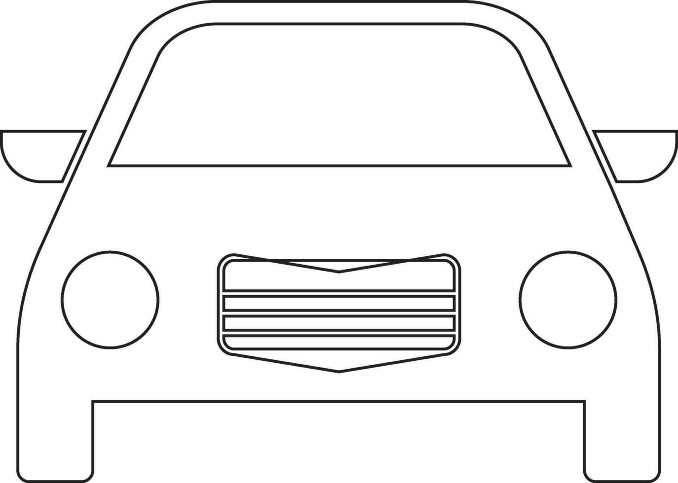 Car line icon design vector