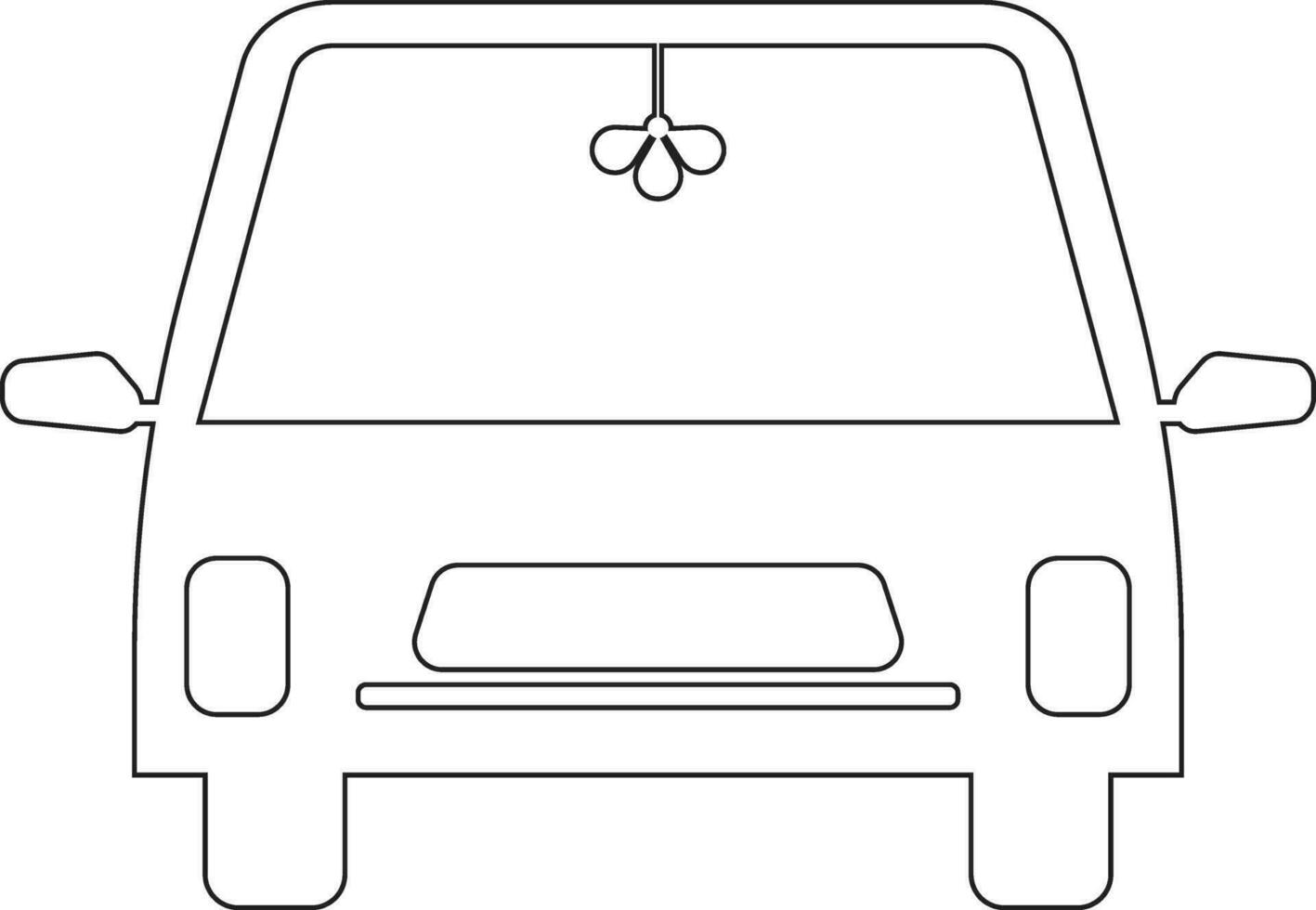 Car line icon design vector