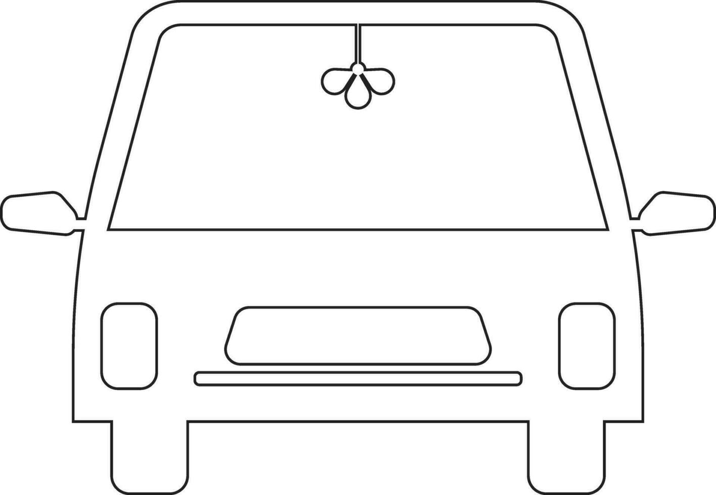 Car line icon design vector