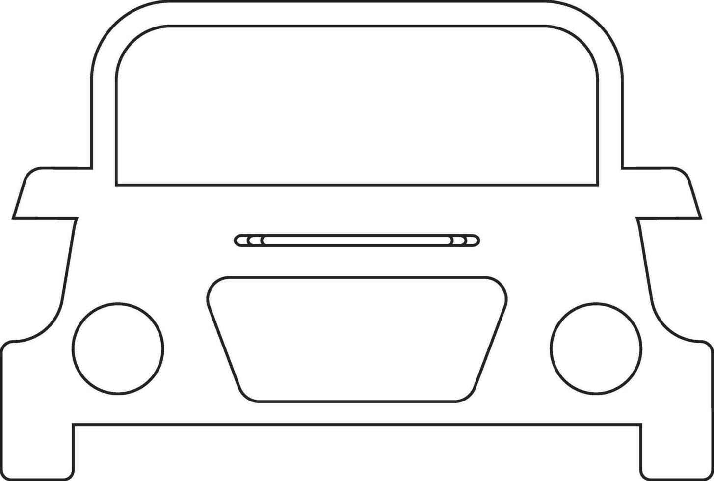 Car line icon design vector