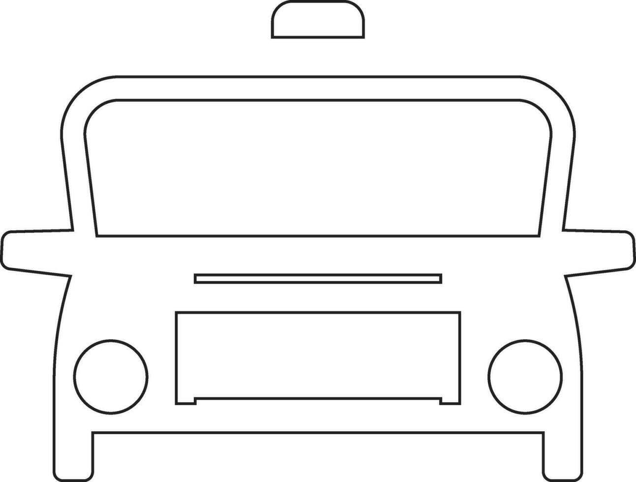 Car line icon design vector