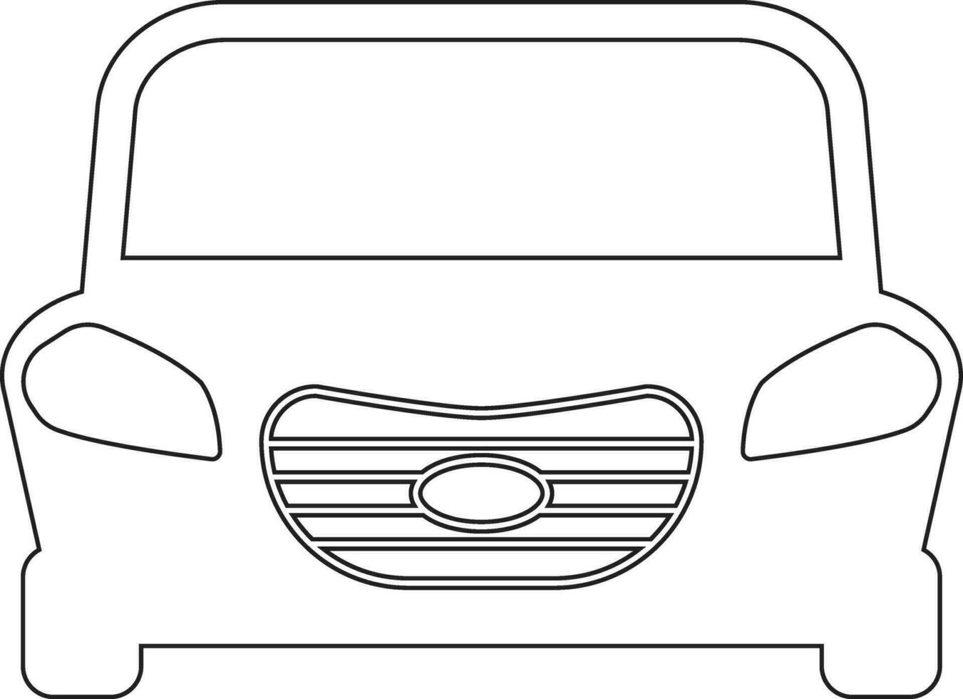 Car line icon design vector